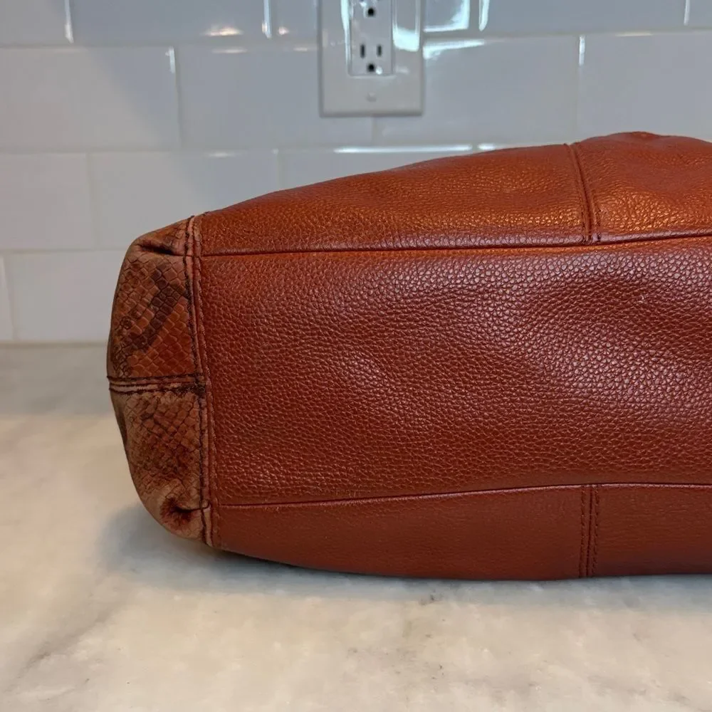 Coach Bag Purse Handbag Lexy Leather Snakeskin Pocketbook Shoulder Bag - HTF